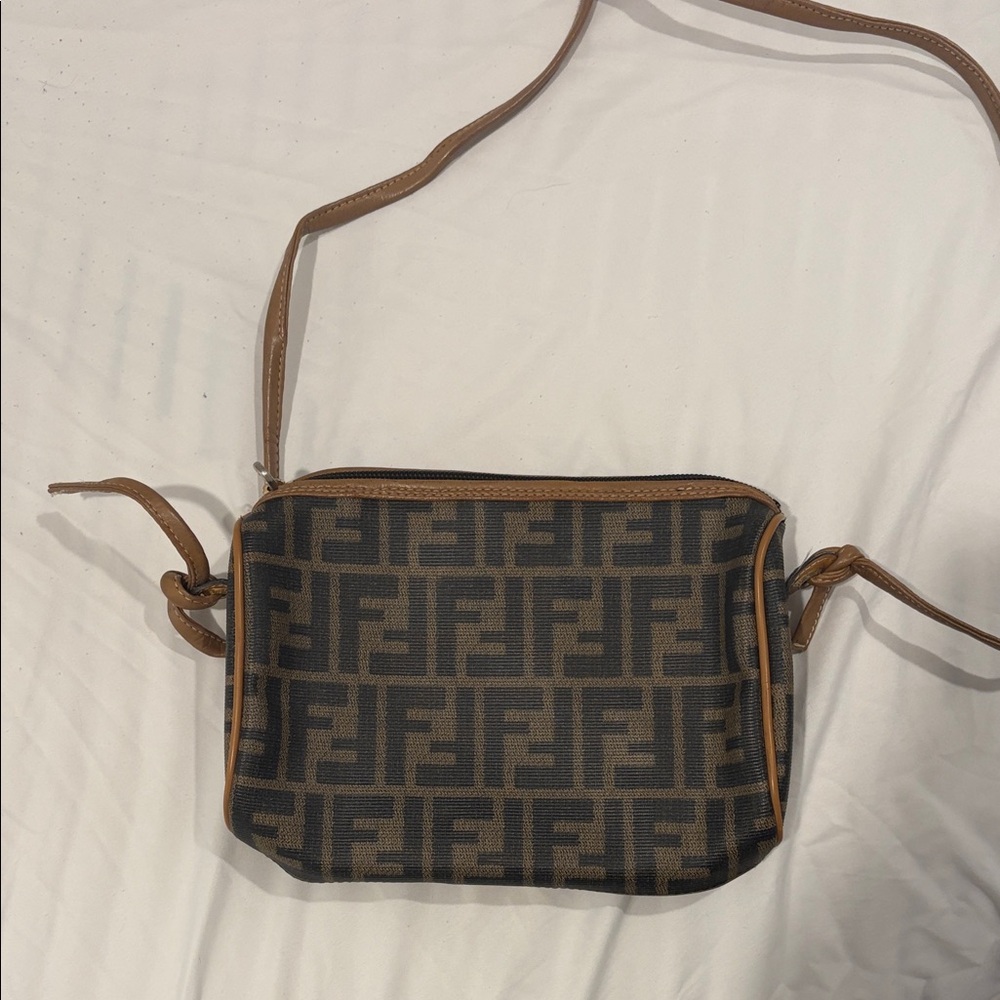 Fendi Black and Brown Crossbody Bag AUTHENTIC - Picture 2 of 4